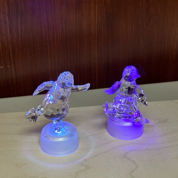Hobby Lobby Other - Christmas LED Lighted Color Changing Acrylic Penguins